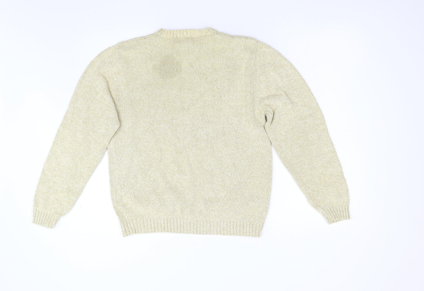 Lands End Womens Yellow  Knit Pullover Jumper Size S