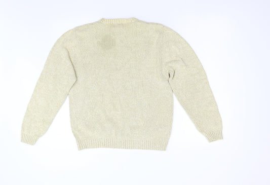 Lands End Womens Yellow  Knit Pullover Jumper Size S