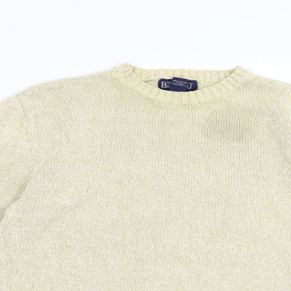 Lands End Womens Yellow  Knit Pullover Jumper Size S