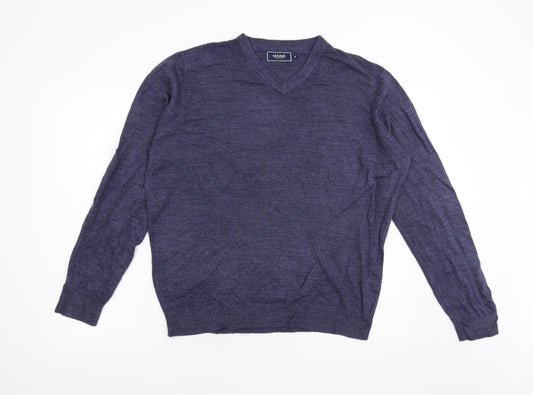 Maine Mens Blue  Knit Pullover Jumper Size M