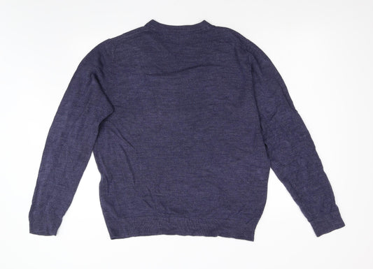 Maine Mens Blue  Knit Pullover Jumper Size M