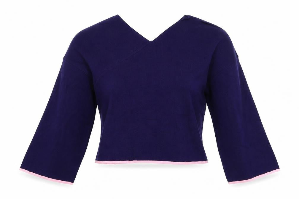 Topshop Womens Blue  Knit Pullover Jumper Size 12