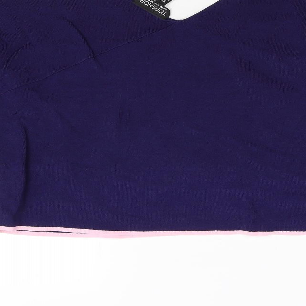 Topshop Womens Blue  Knit Pullover Jumper Size 12