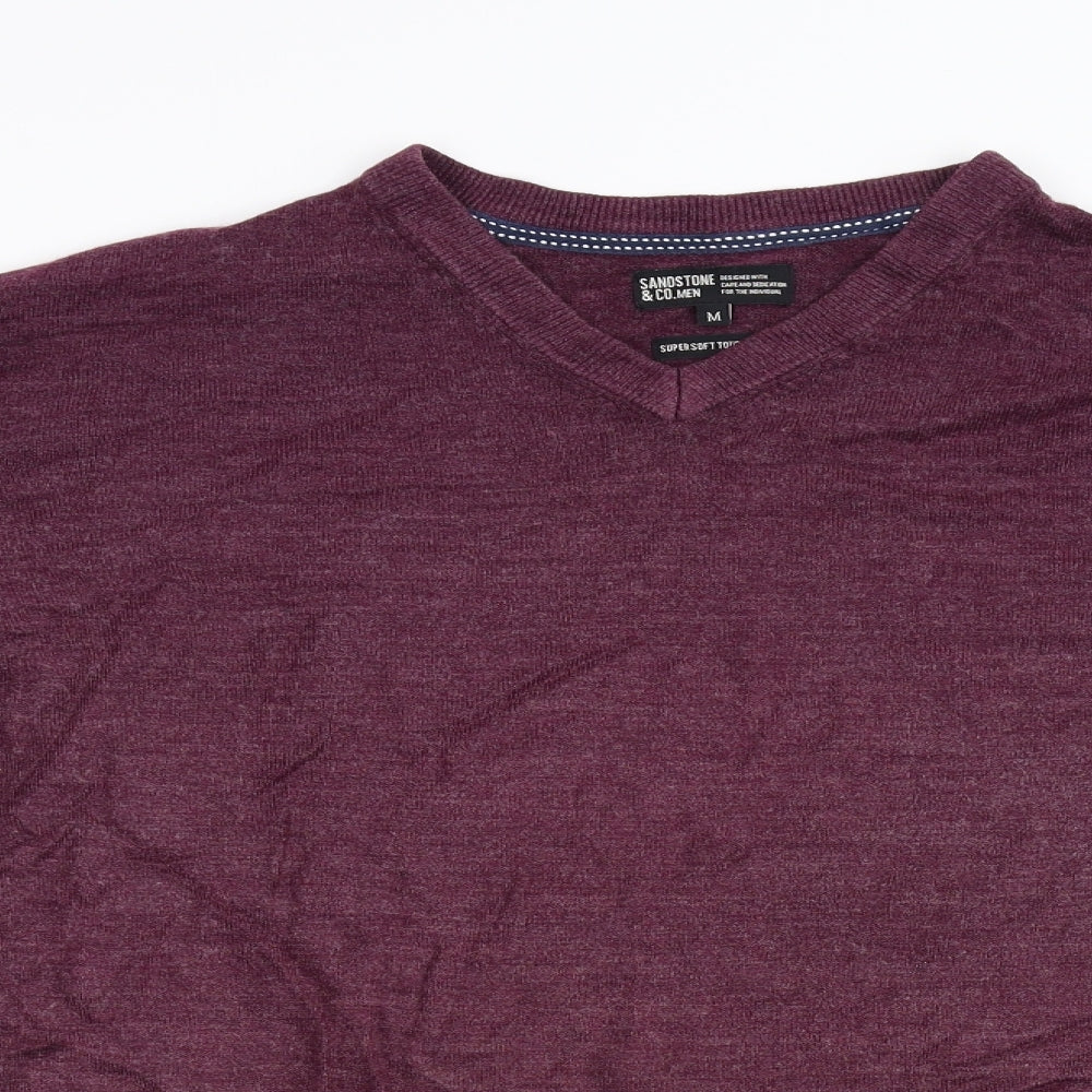 Sandstone & Co. Men Mens Red  Knit Pullover Jumper Size M