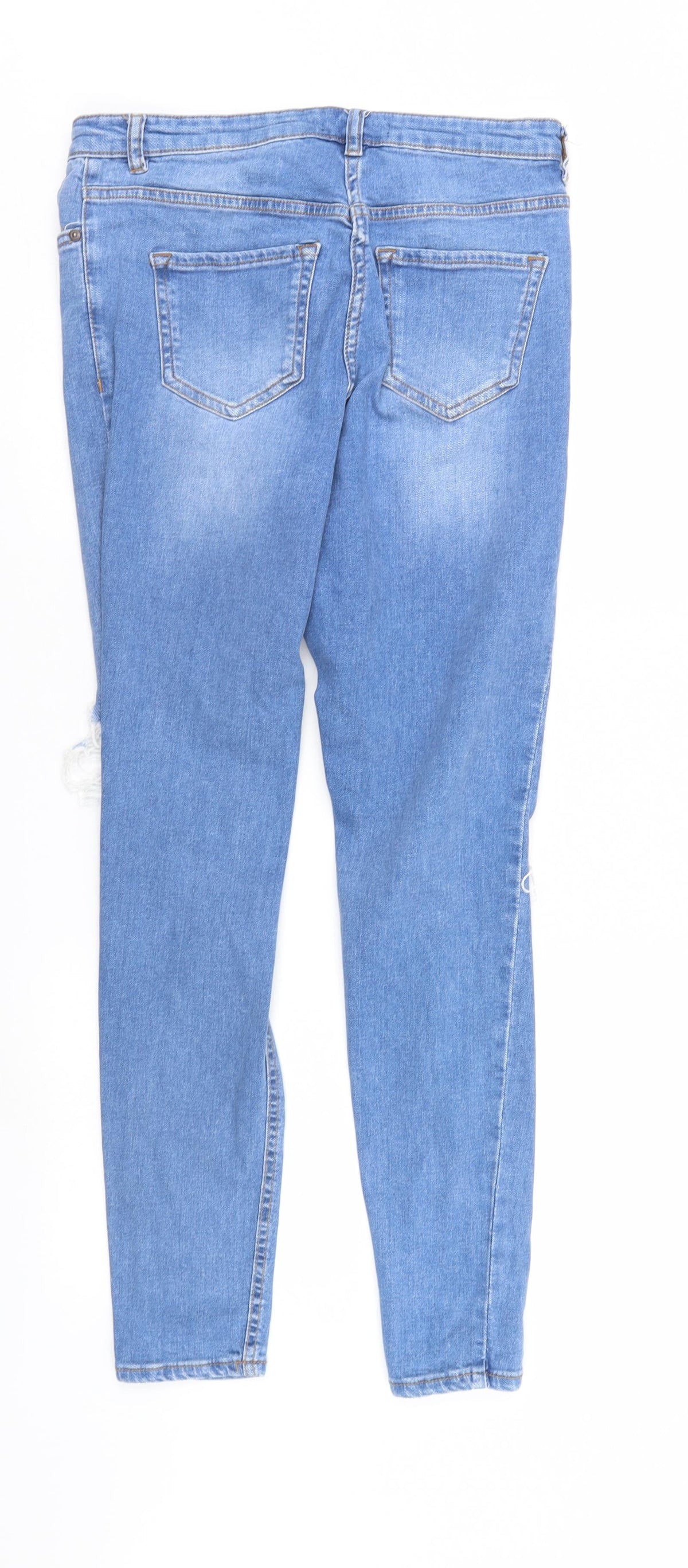 Studio Womens Blue  Denim Straight Jeans Size 10 L28 in