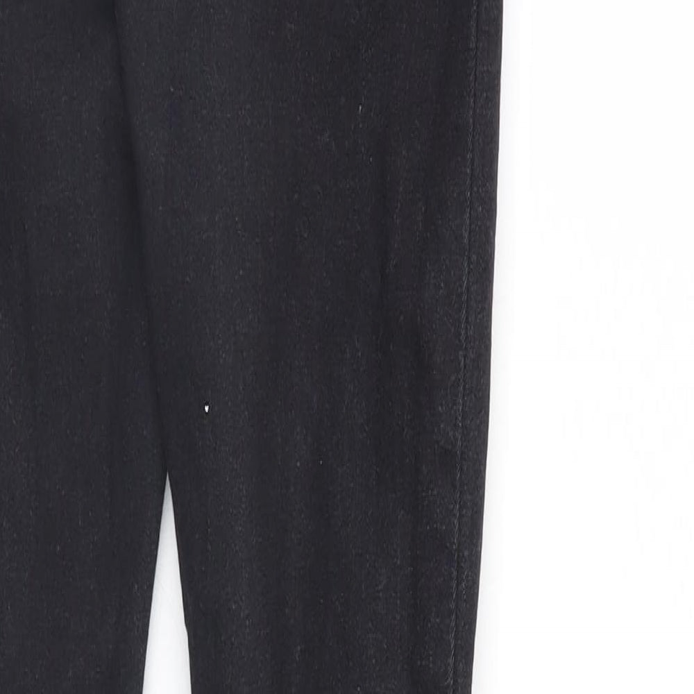 Boohoo Womens Black  Denim Straight Jeans Size 4 L28 in