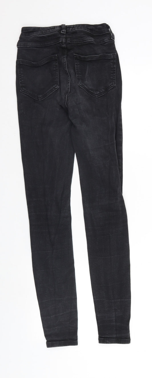 Denim Co Womens Black  Denim Straight Jeans Size 6 L28 in