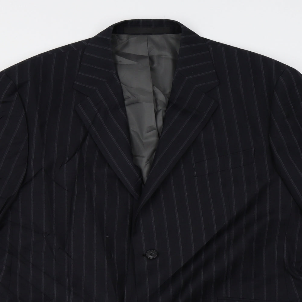 M&S Mens Black Striped  Jacket Blazer