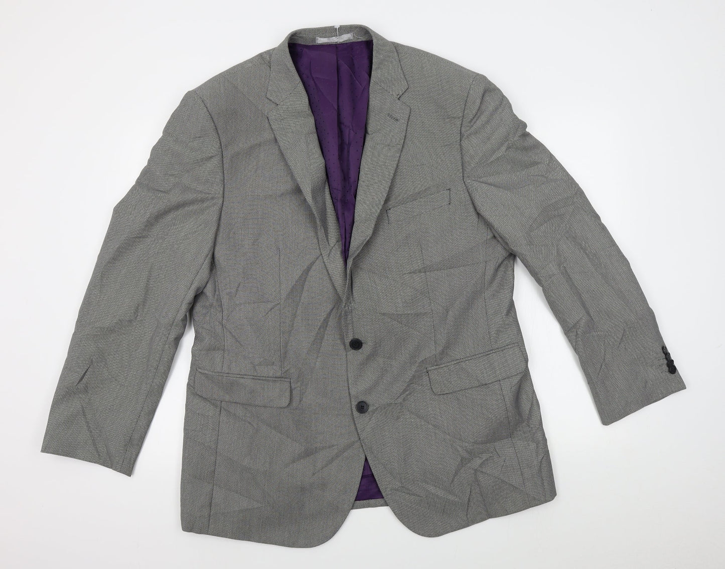 Matalan Mens Grey Check  Jacket Blazer Size 44