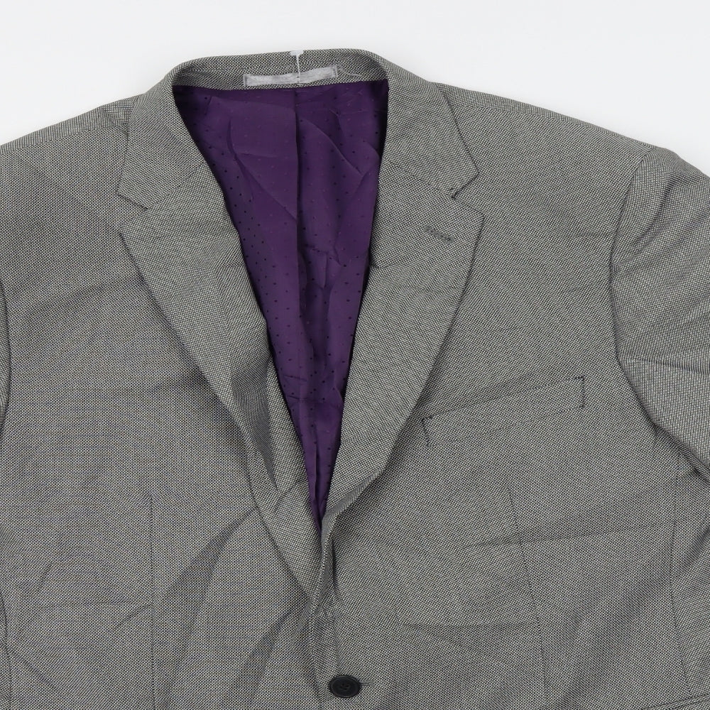 Matalan Mens Grey Check  Jacket Blazer Size 44