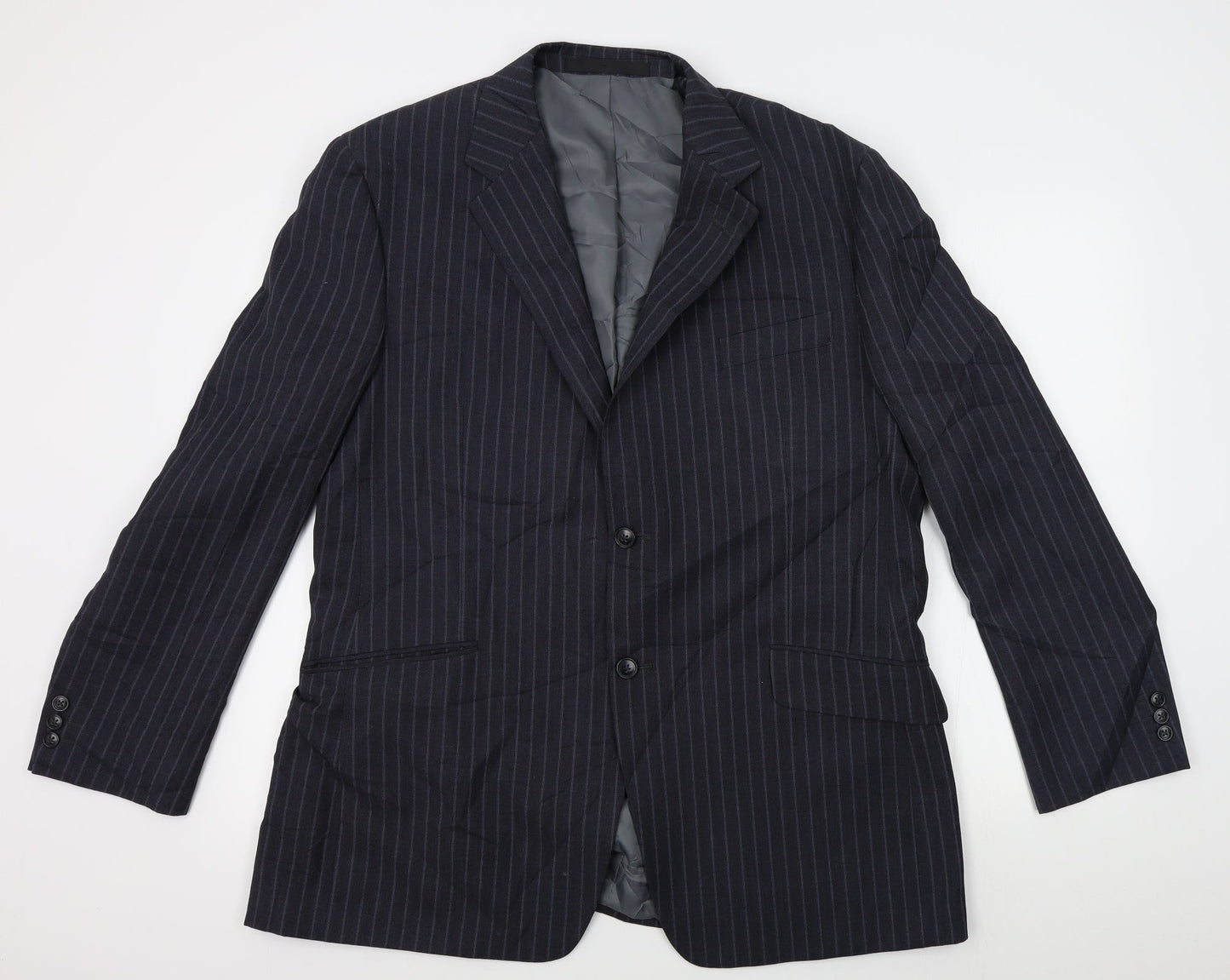 M&S Mens Grey Striped  Jacket Blazer
