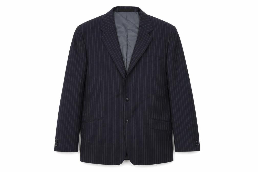 M&S Mens Grey Striped  Jacket Blazer