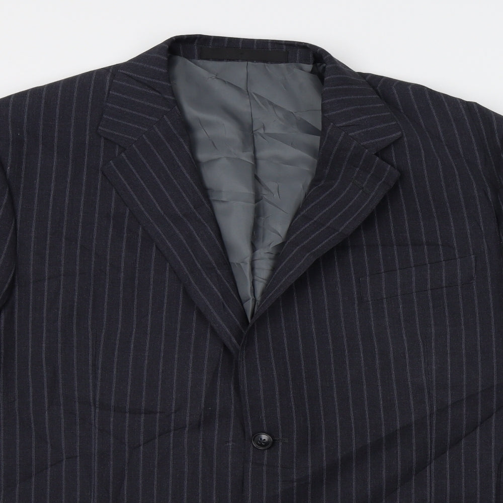 M&S Mens Grey Striped  Jacket Blazer