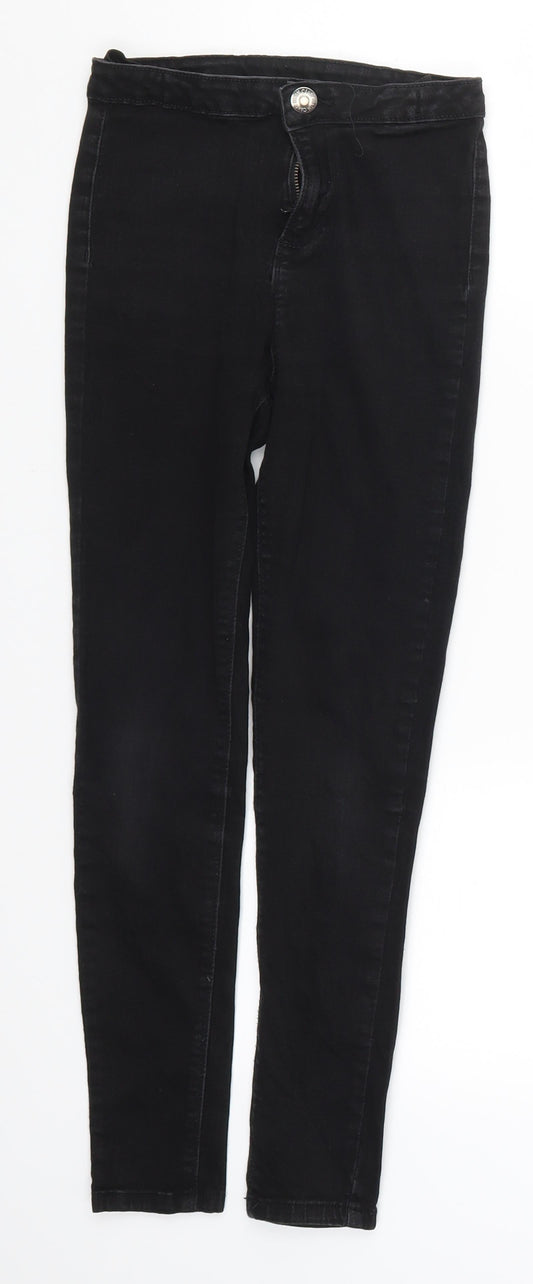 Candy Couture Girls Black  Denim Skinny Jeans Size 12 Years