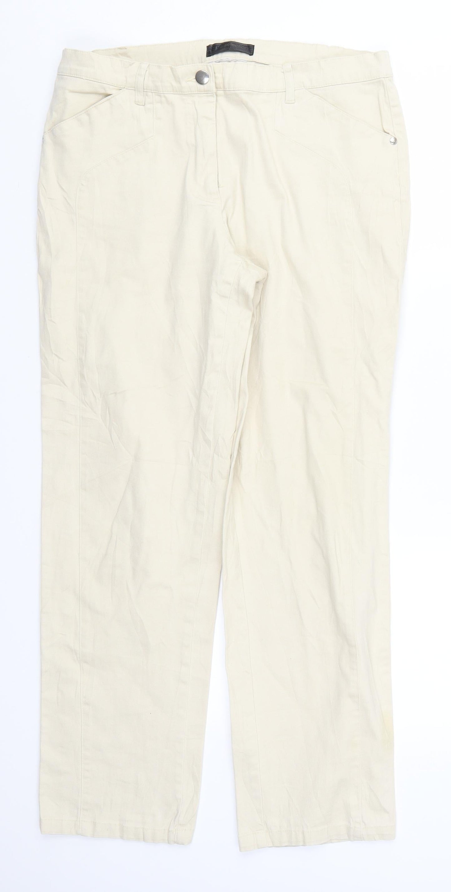 BPC Womens Beige   Chino Trousers Size 32 in L28 in