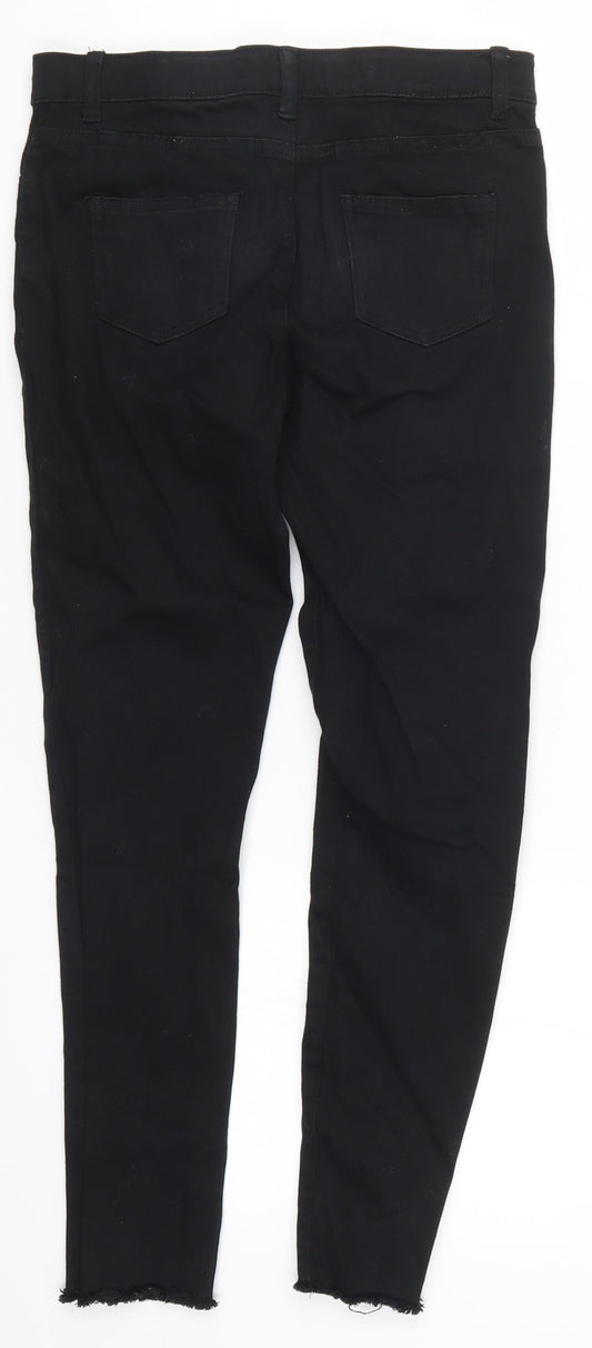 Denim Co Girls Black  Denim Skinny Jeans Size 11-12 Years - Distressed Look