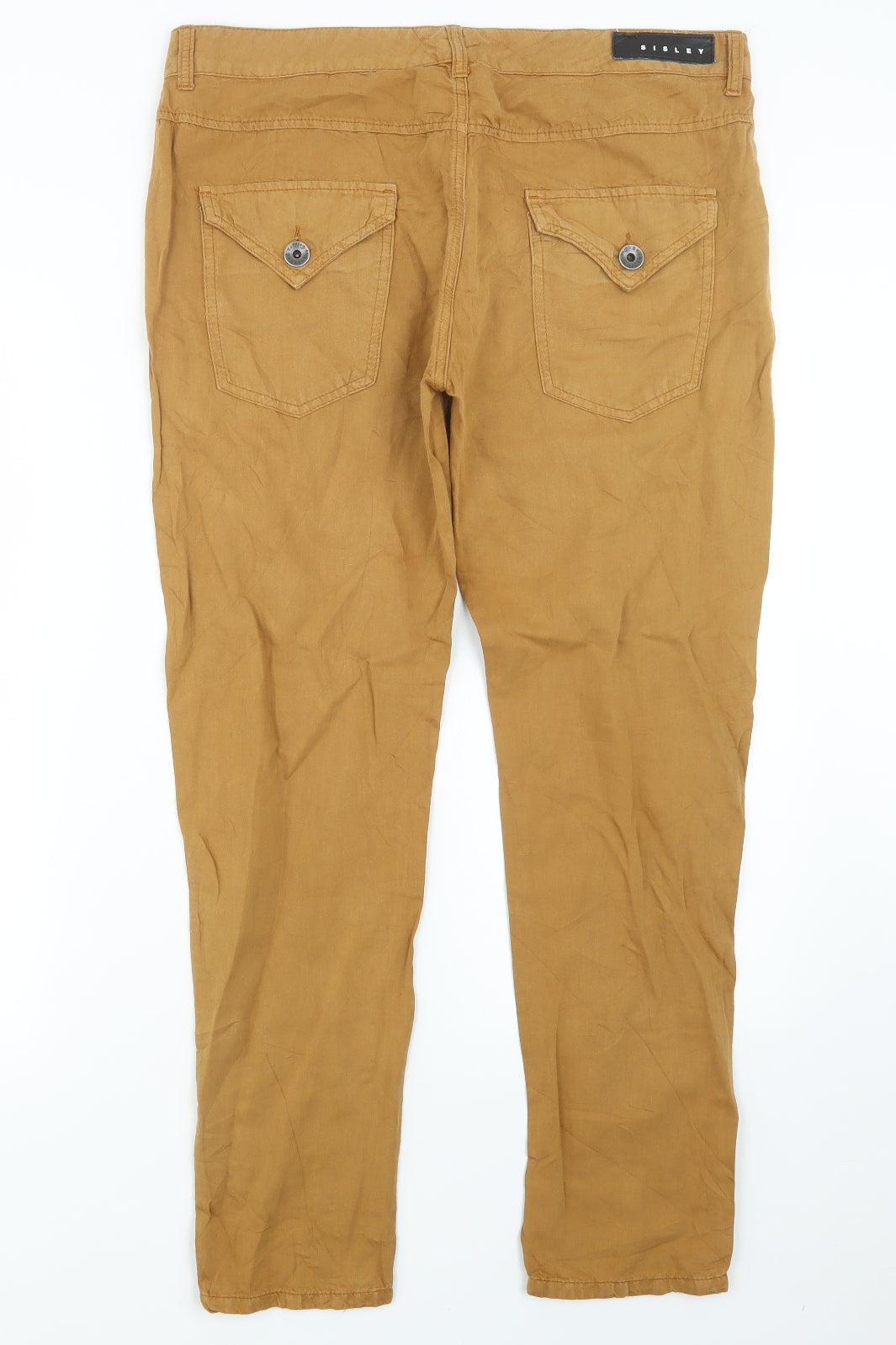 Sisley Womens Brown   Trousers  Size 35 in L29 in