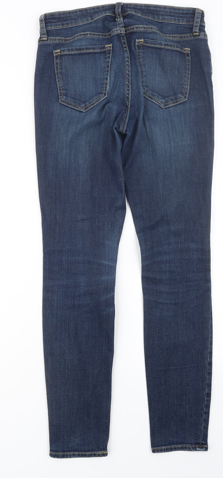 Preworn Womens Blue  Denim Straight Jeans Size 8 L30 in