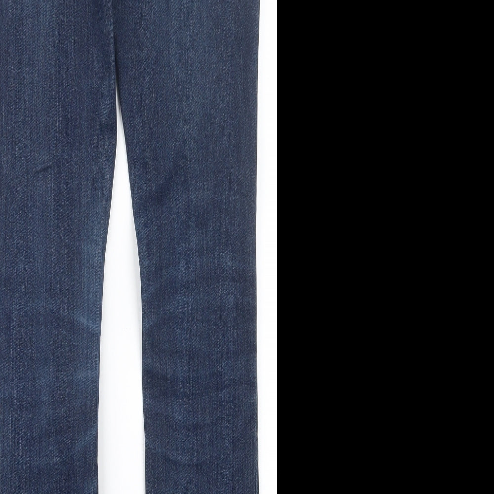 Preworn Womens Blue  Denim Straight Jeans Size 8 L30 in