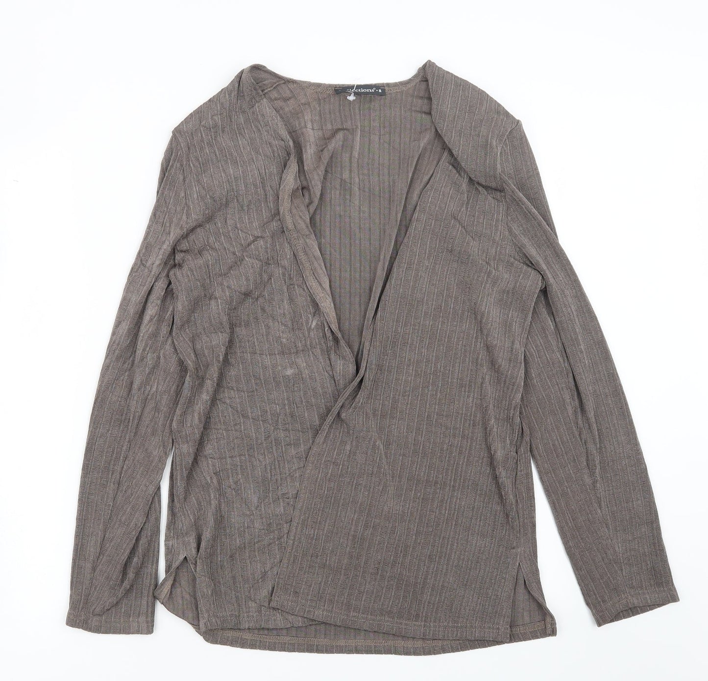 Reflections Womens Brown   Cardigan Jumper Size M