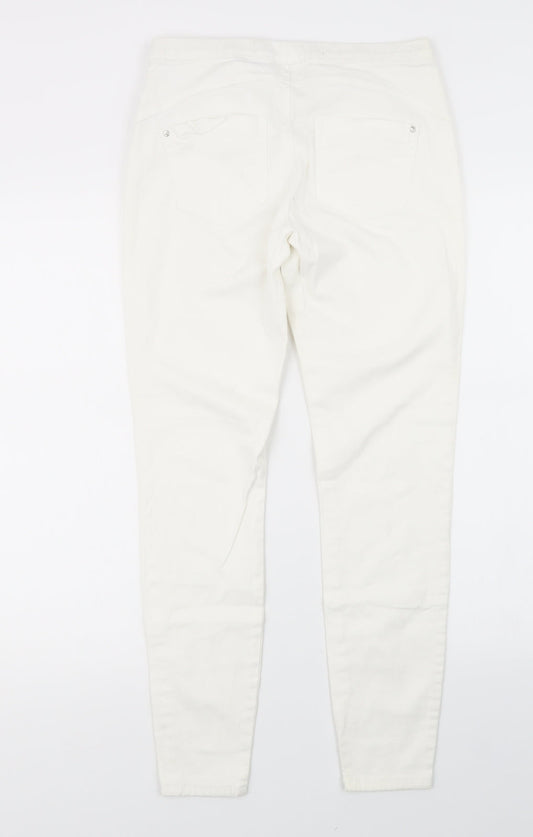 Denim Co. Womens White  Denim Jegging Jeans Size 10 L27 in