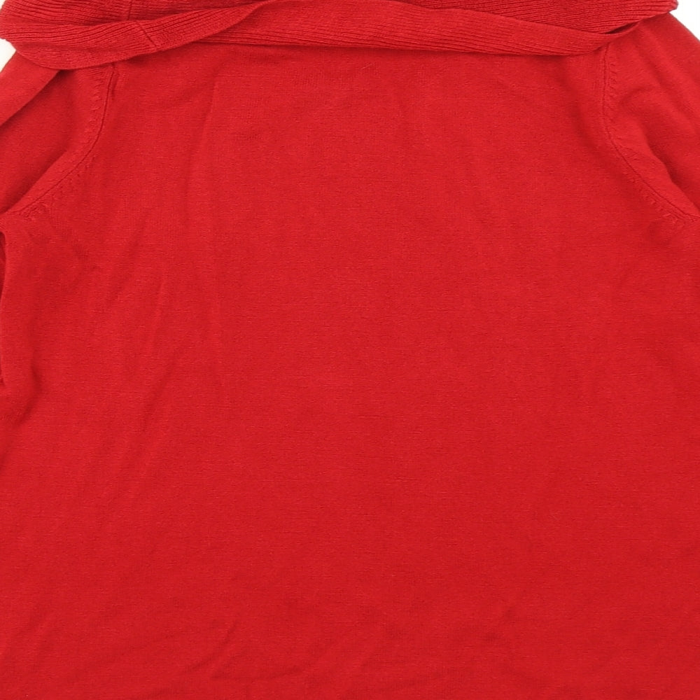 Marks & Spencer Womens Red  Knit Pullover Jumper Size 8