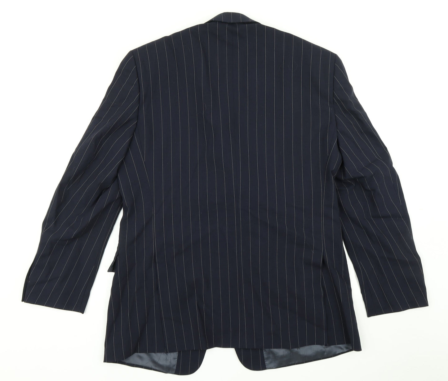 Carl Gross Mens Black Striped  Jacket Blazer Size 38
