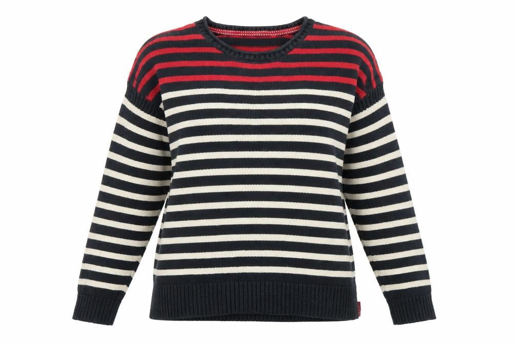 M&S Womens Blue Striped Knit Pullover Jumper Size 10