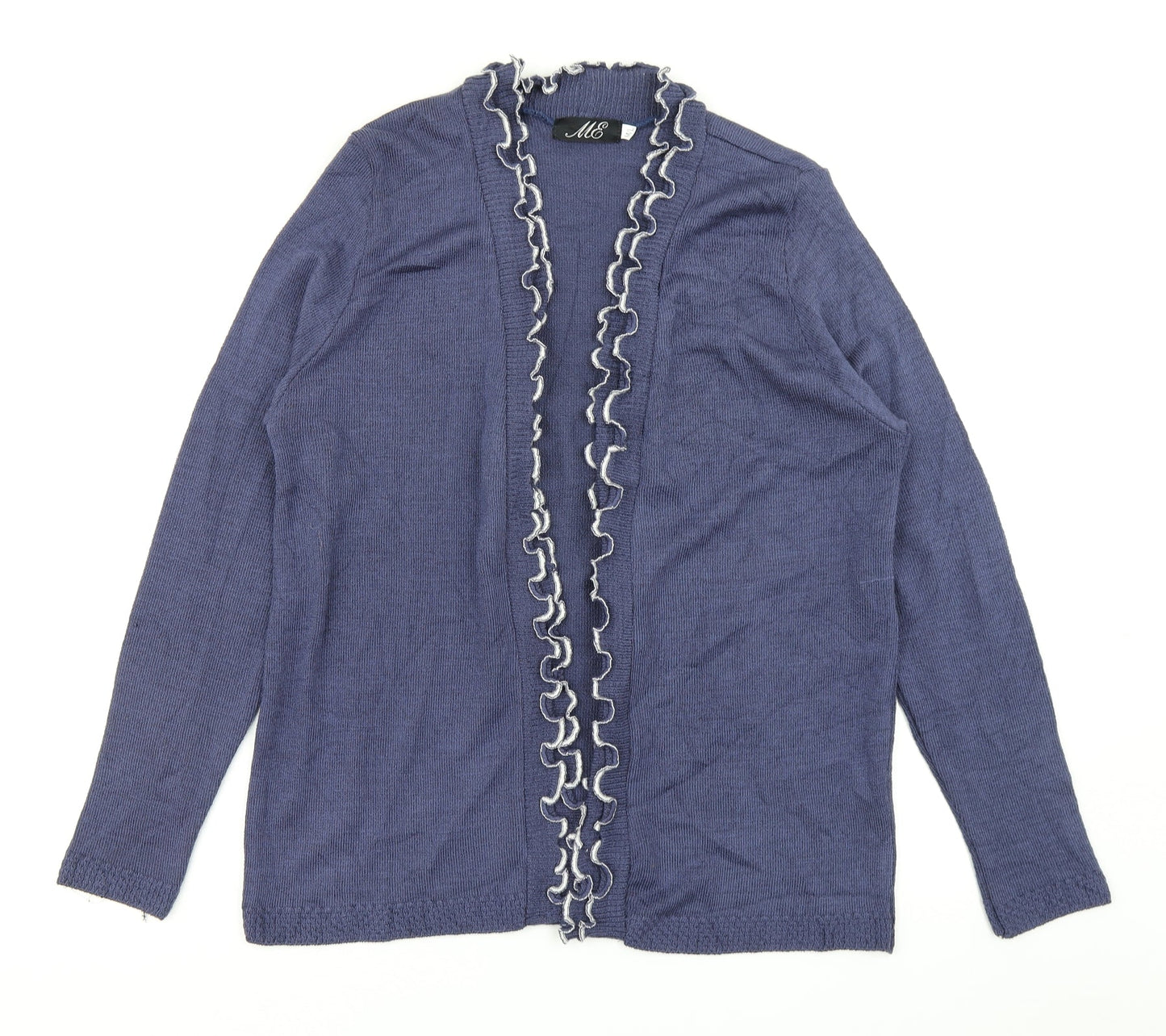 ME Womens Blue  Knit Cardigan Jumper Size M