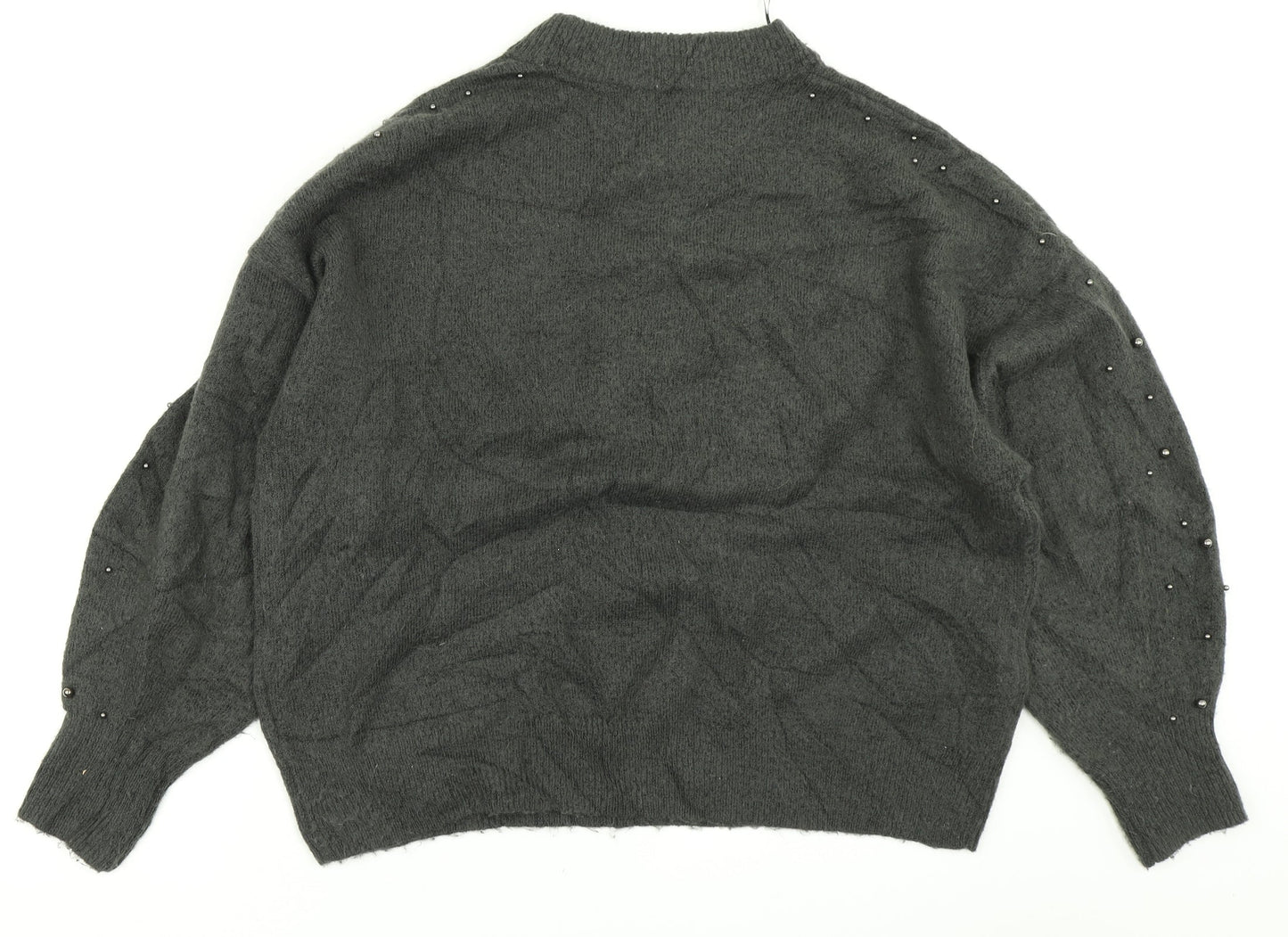 H&M Womens Grey  Knit Pullover Jumper Size M