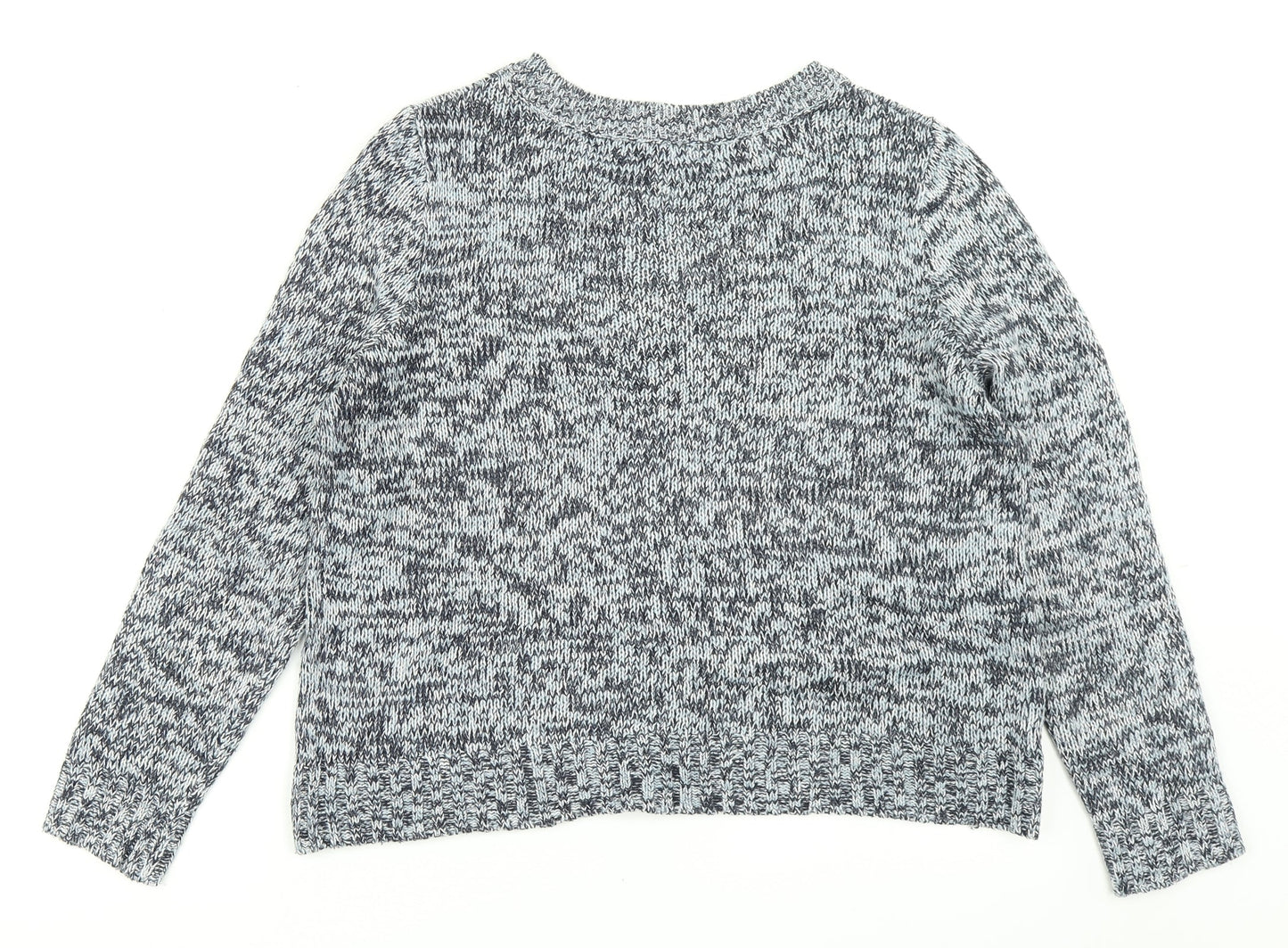 Divided Womens Blue  Knit Pullover Jumper Size M