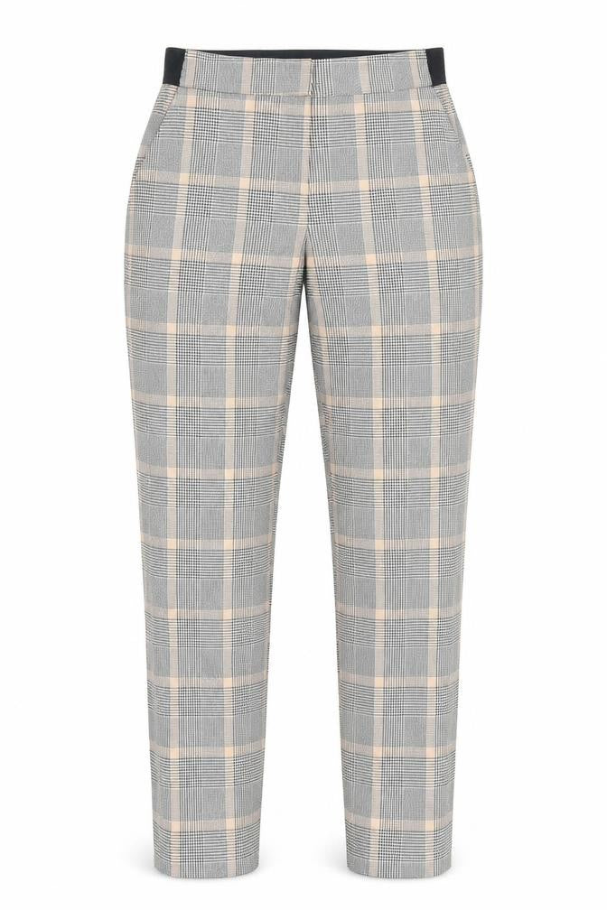 Prmark Womens Blue Plaid  Dress Pants Trousers Size 6 L26 in