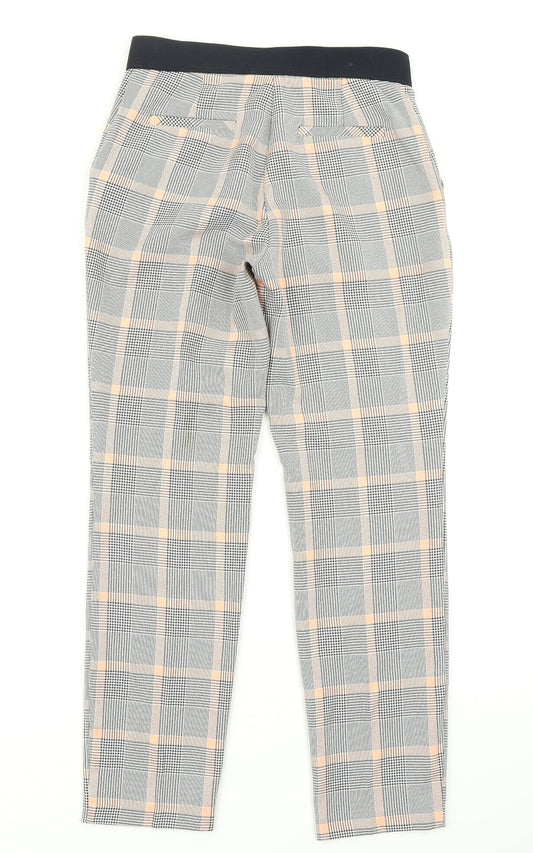Prmark Womens Blue Plaid  Dress Pants Trousers Size 6 L26 in