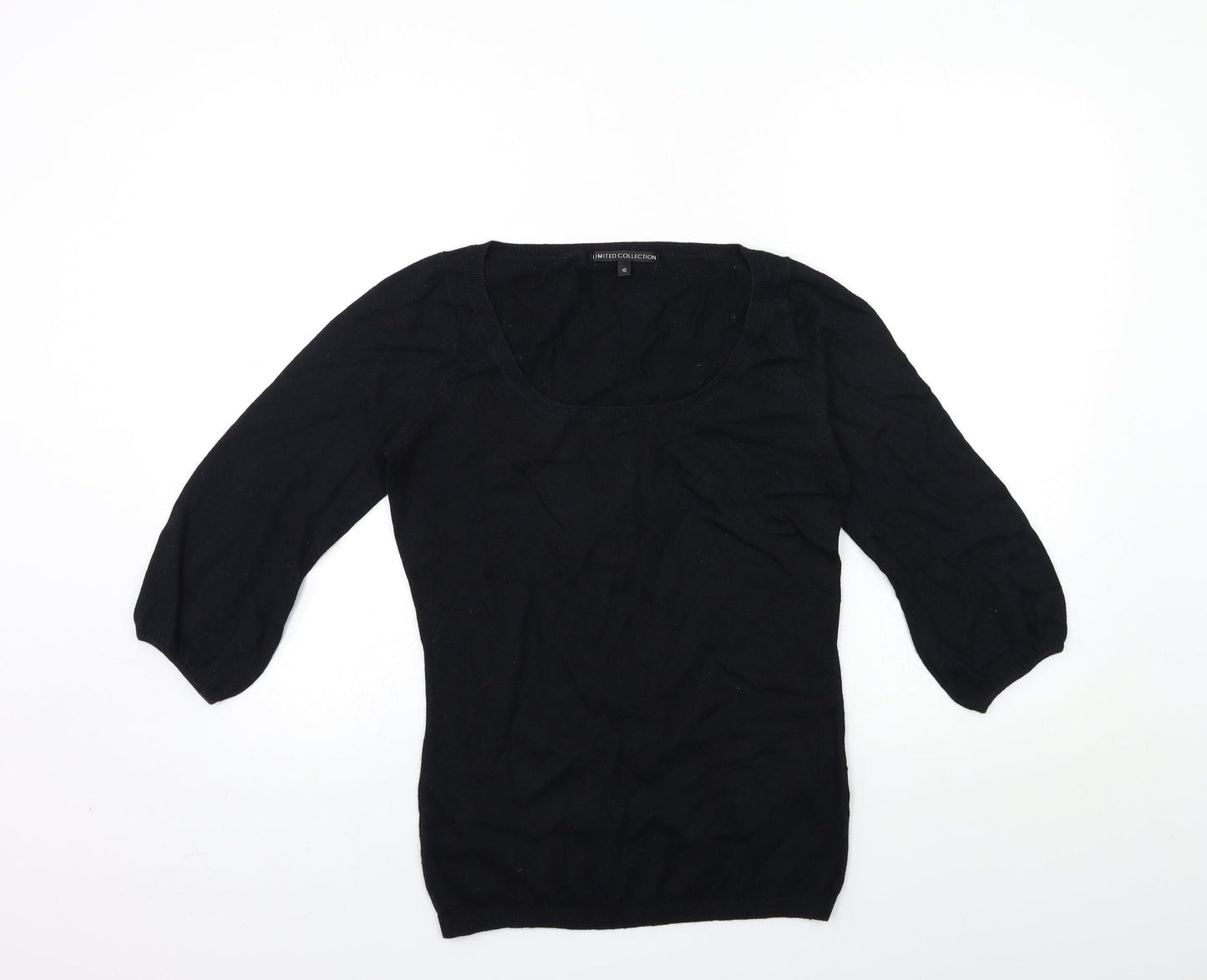 Marks and Spencer Womens Black  Knit Pullover Jumper Size 10