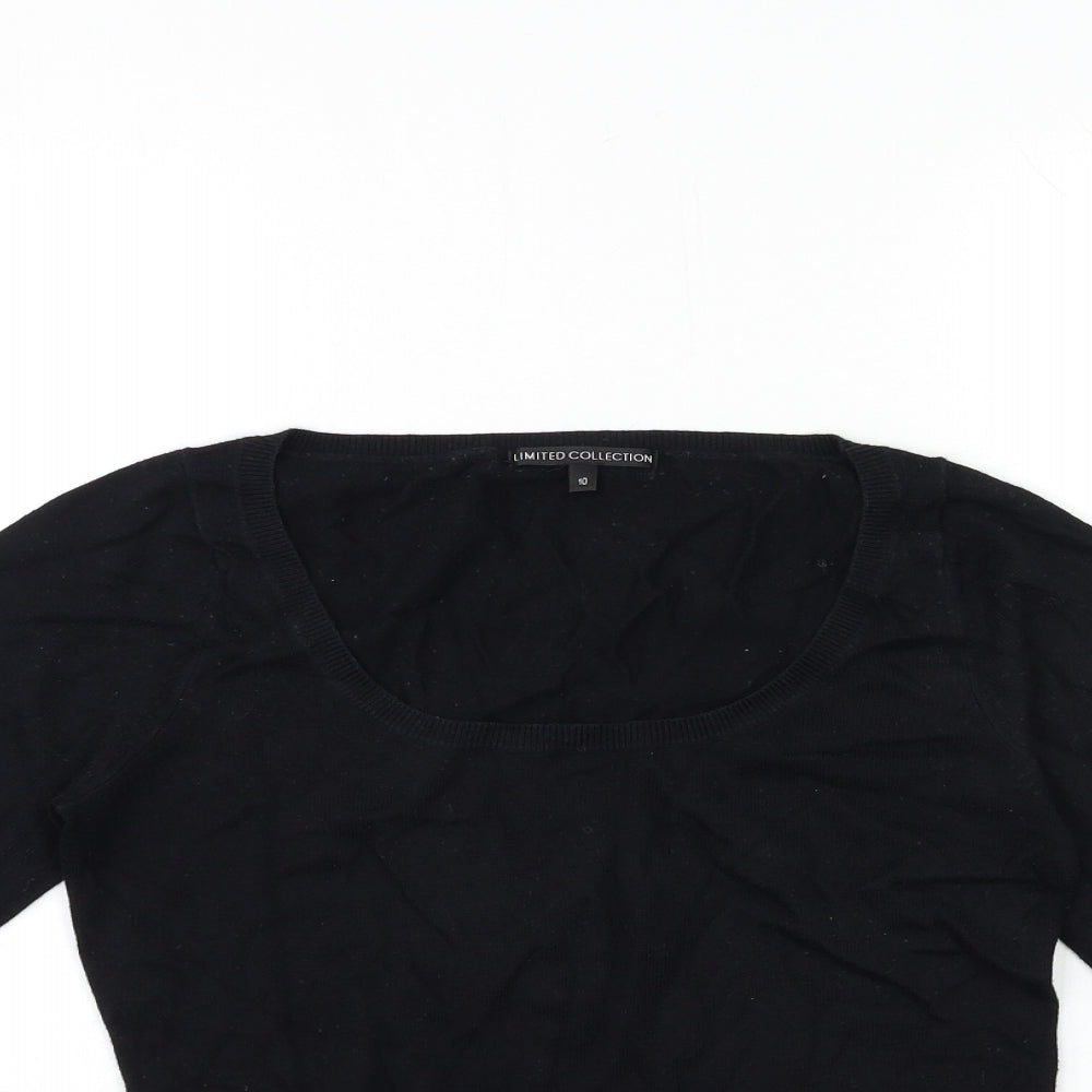 Marks and Spencer Womens Black  Knit Pullover Jumper Size 10