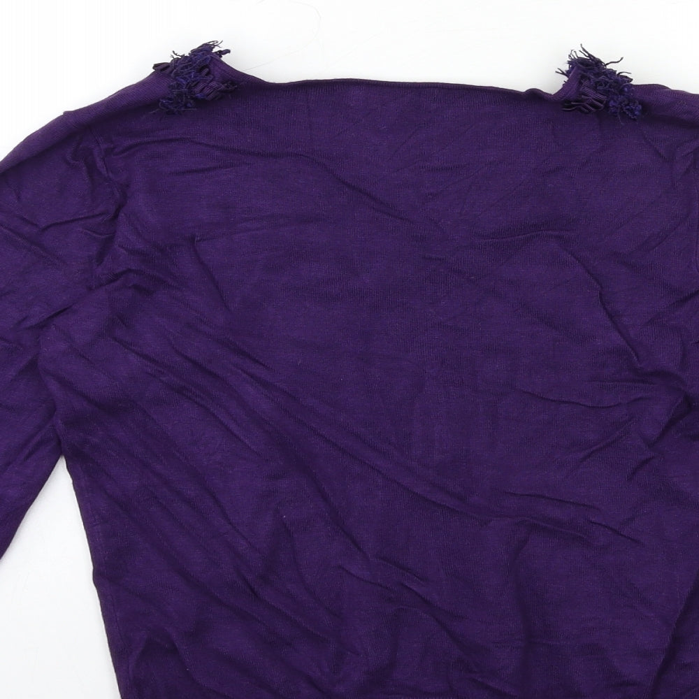 Per Una Womens Purple  Knit Pullover Jumper Size 12