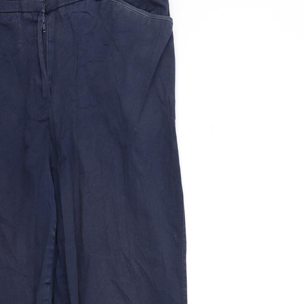 Camaïeu Womens Blue   Trousers  Size 12 L25 in
