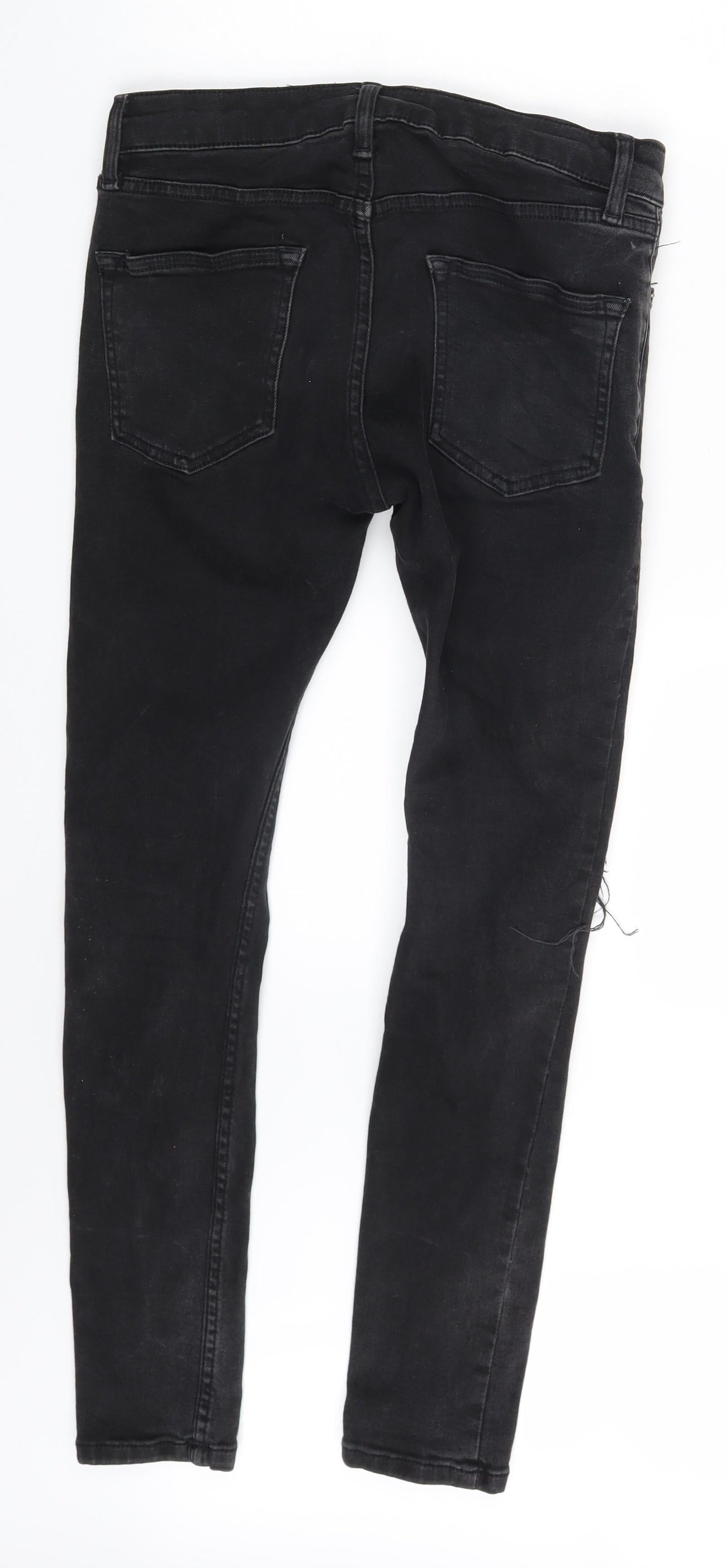 Topman Mens Black  Denim Skinny Jeans Size 30 in L27 in