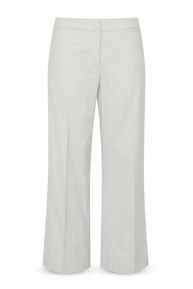 Front view of Cambio women’s grey trousers, size UK 14, 28-inch leg