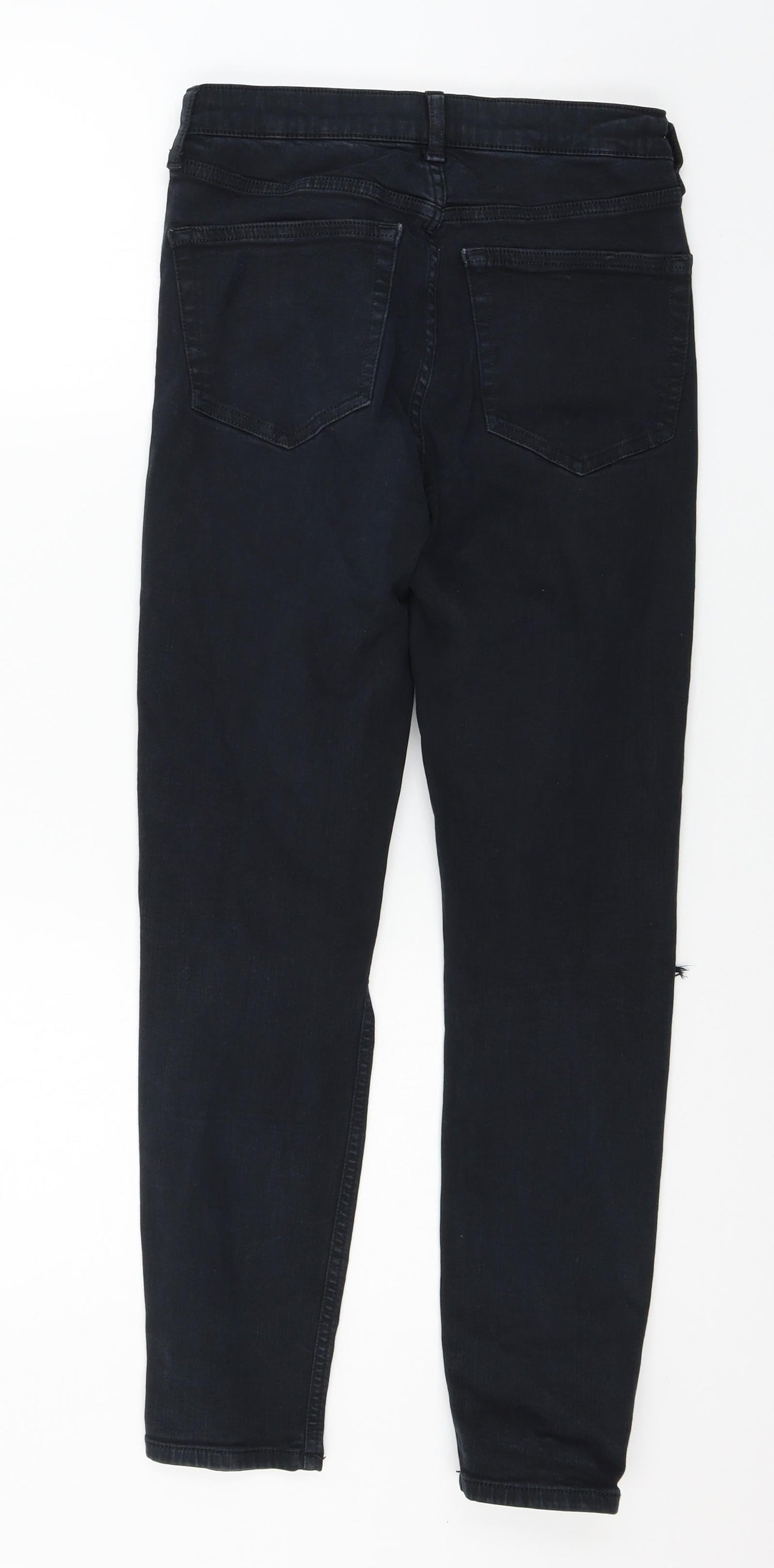 Preworn Womens Black  Denim Skinny Jeans Size 28 in L32 in