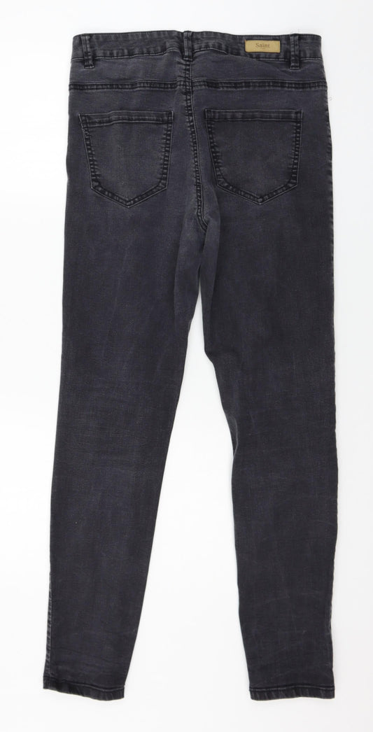 Saint Tropez Womens Grey  Denim Skinny Jeans Size 32 in L29 in