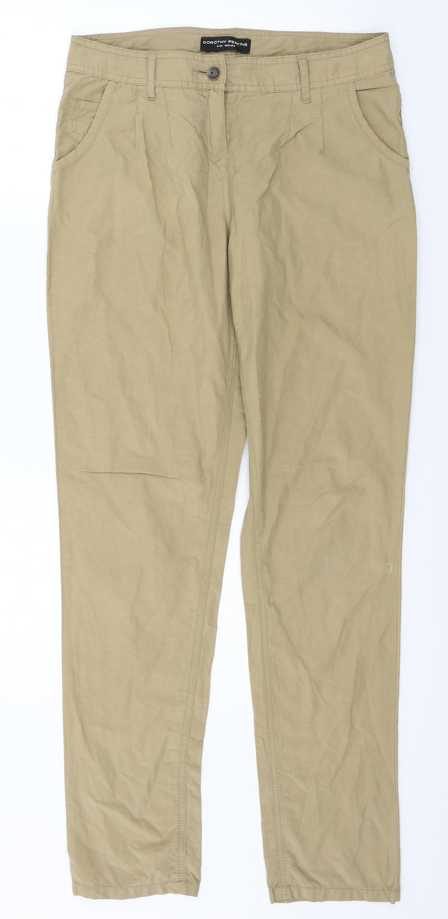 Dorothy Perkins Womens Brown   Trousers  Size 8 L30 in
