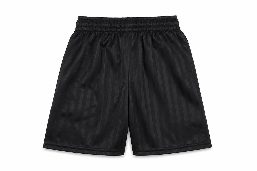 Preworn Boys Black Striped Denim Sweat Shorts Size 5-6 Years