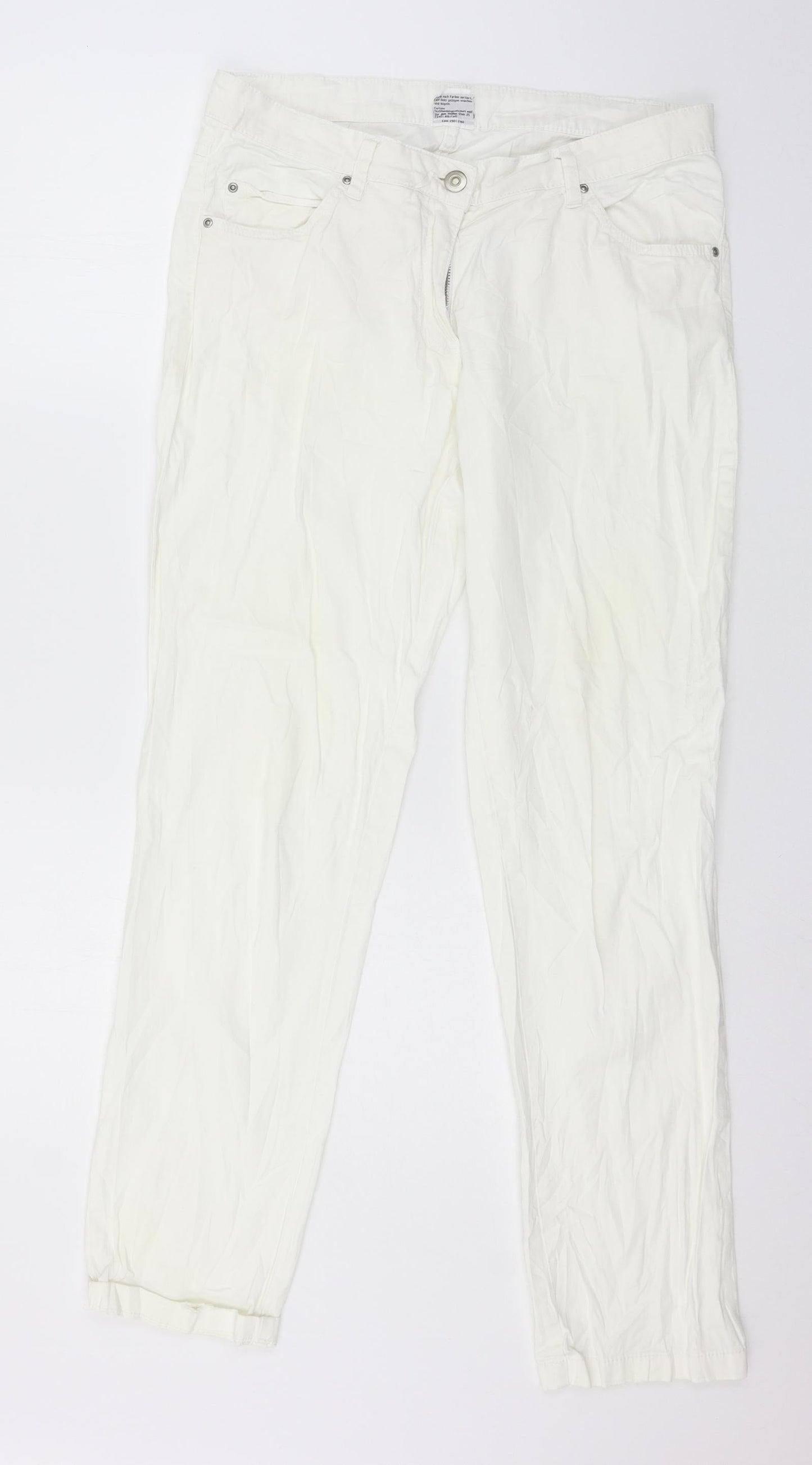 Preworn Womens White   Trousers  Size M L30 in