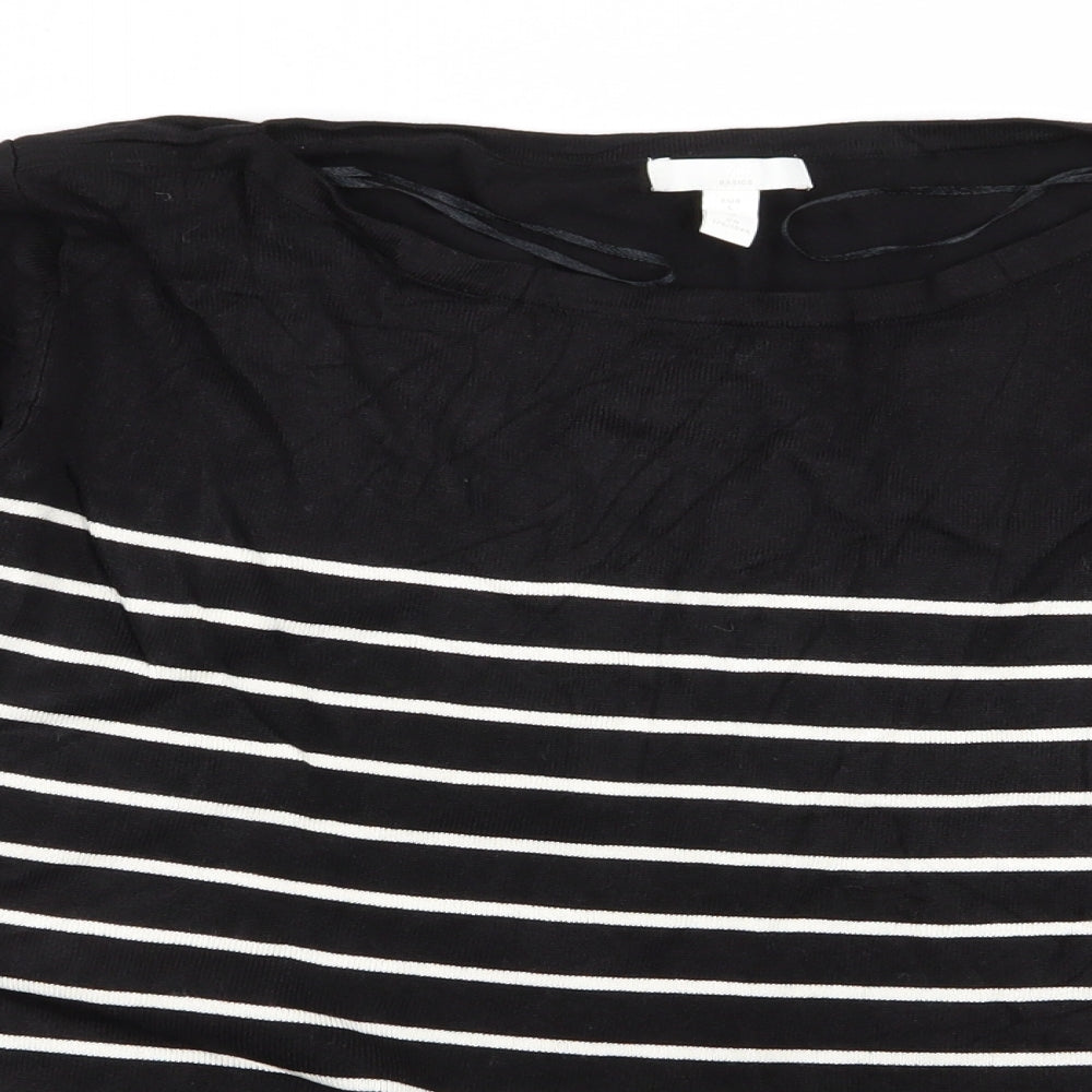 H&M Womens Multicoloured Striped  Pullover Jumper Size L