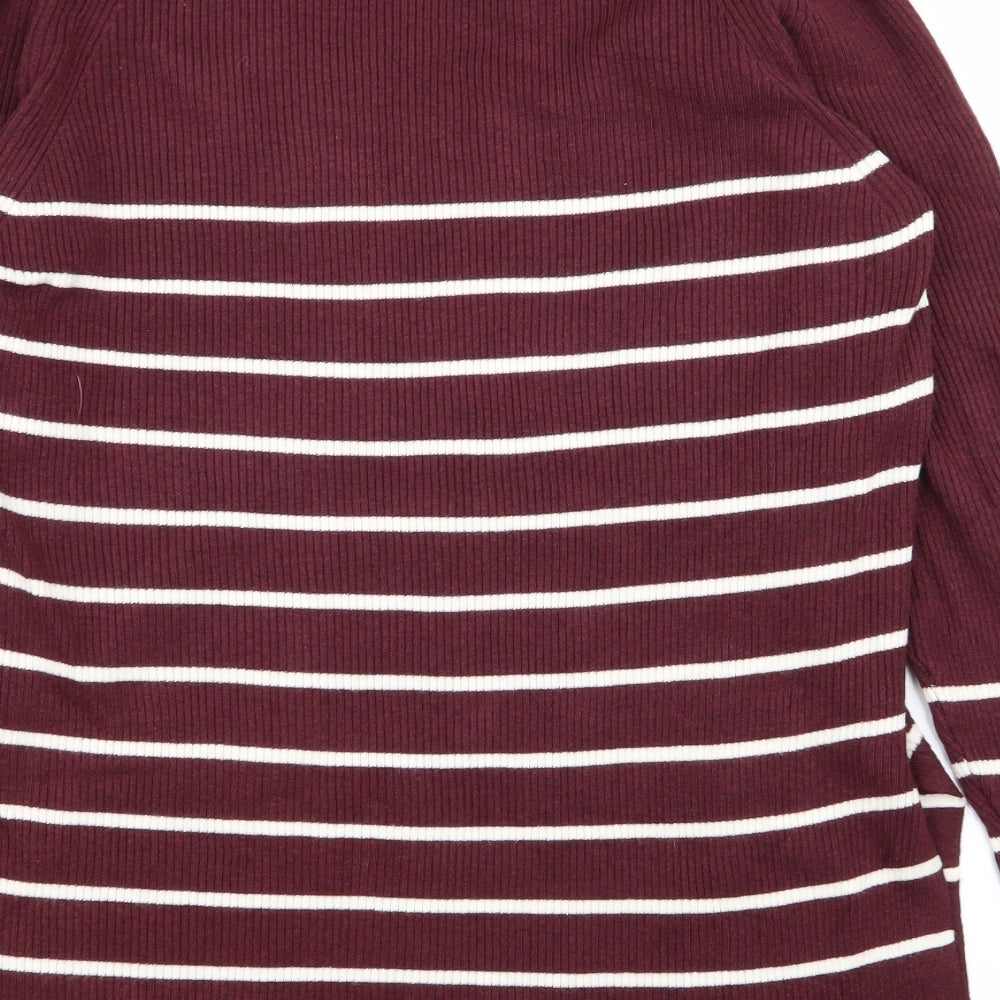 M&S Womens Multicoloured Striped  Pullover Jumper Size 10
