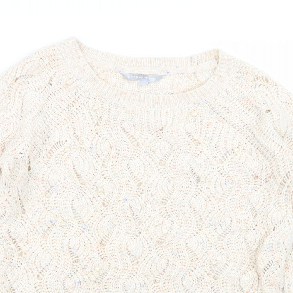 Red Herring Womens Beige   Pullover Jumper Size 10