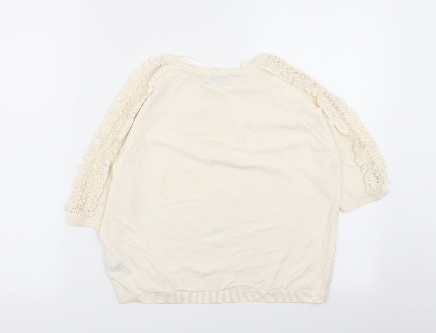 Per Una Womens Ivory Floral  Pullover Jumper Size 10