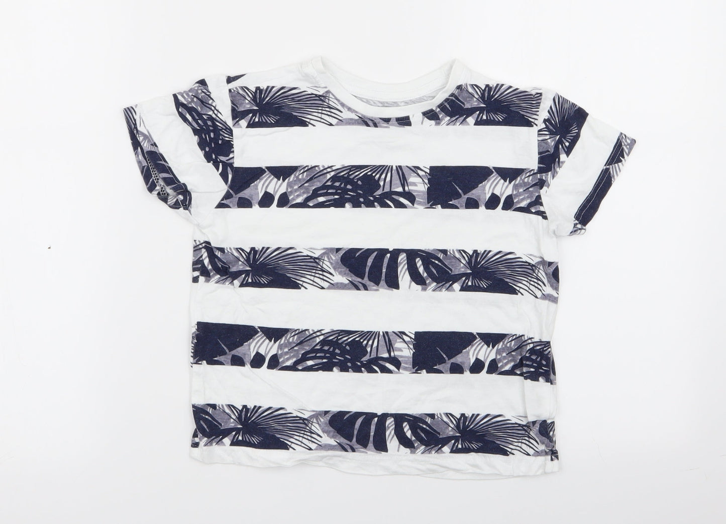 Primark Boys Multicoloured Striped  Basic T-Shirt Size 5-6 Years