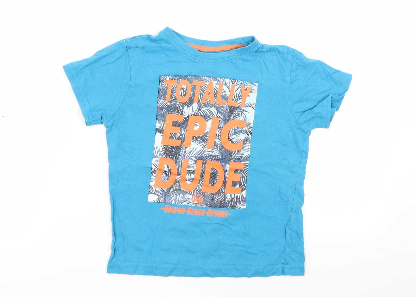 Primark Boys Blue   Basic T-Shirt Size 4-5 Years